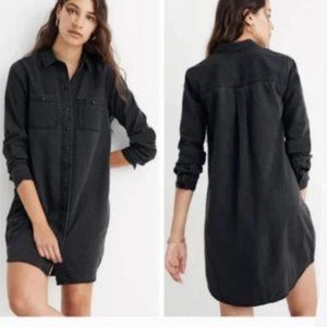 Madewell Black Denim Shirt Dress